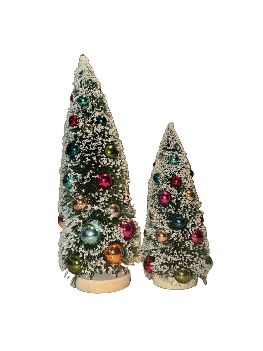 Bottle Brush Christmas Tree Set 12'" & 17" Target Threshold Flocked Ornaments